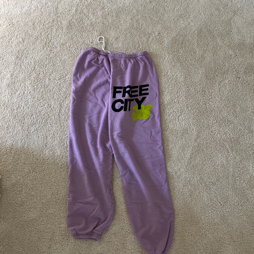 FreeCity sweatpants size small, purple (color no longer sold on website)